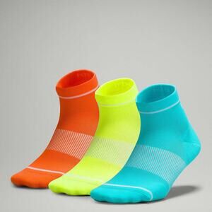 Lululemon Men’s Power Stride Ankle Sock 3 Pack size L ELTU/HIYE/BZOR